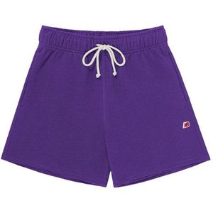 New Balance Heren MADE in USA Core Short in Purper, Cotton Fleece, Maat S