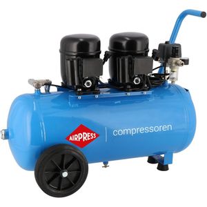 Stille compressor L 100-50 8 bar 1 pk/0.74 kW 80 l/min 50 l