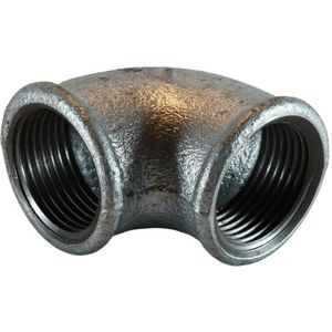 Knie 90 bi-bi 1 inch verzinkt