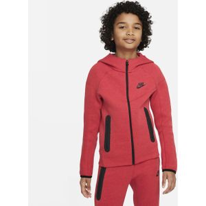 Nike Sportswear Tech Fleece Hoodie met rits voor jongens - Rood