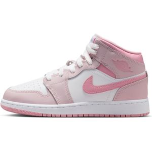 Jordan 1 Mid - Kindersneakers - Roze - Textiel