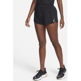 Nike AeroSwift Dri-FIT ADV halfhoge hardloopshorts met binnenbroekje voor dames (8 cm) - Zwart