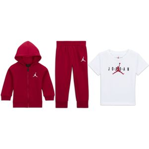 Jordan Essentials 3-Piece Full-Zip Boxed Set Driedelige babyset - Rood