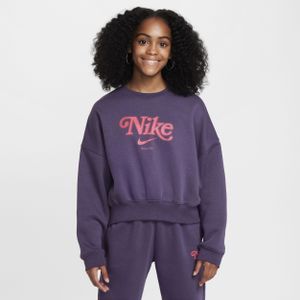 Nike Kort sweatshirt van fleece voor meisjes - Paars