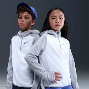 Nike - Therma-FIT Top - Wit - Korte Rits - Voor Kids
