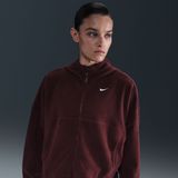 Nike One Therma-FIT damestop met rits over de hele lengte - Rood