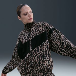 Nike Geweven damesjack met print - Zwart