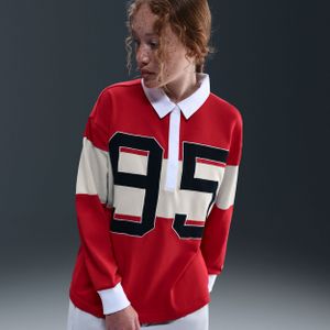 Nike damespolo met lange mouwen en graphic - Rood