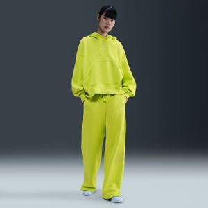 Nike - Phoenix Fleece - Damesbroek - Rood - Hoge Taille - Wijde Pijpen