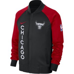 Chicago Bulls Showtime City Edition Nike Dri-FIT herenjack met lange mouwen en rits over de hele lengte - Zwart