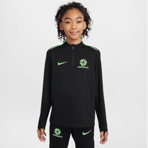 Australië Academy Pro Nike Dri-FIT knit voetbaltrainingstop voor kids - Zwart