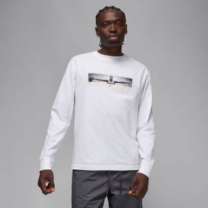 Jordan T-shirt met ronde hals en lange mouwen voor heren - Wit
