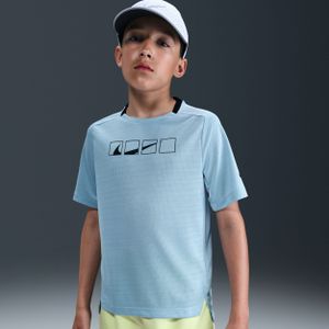 Nike Multi Tech jongenstop met Dri-FIT en korte mouwen - Blauw