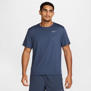 Nike Miler UV hardlooptop met korte mouwen en Dri-FIT voor heren - Blauw