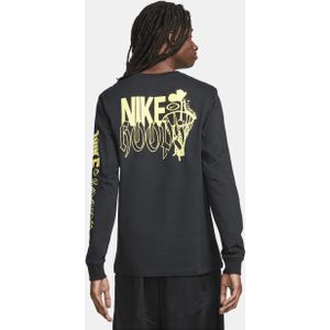 Nike fitness-shirt met lange mouwen voor heren - Zwart