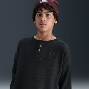 Nike Metro Ground top met lange mouwen voor kids - Zwart