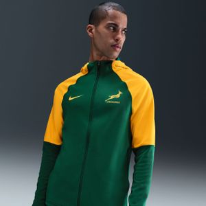 Springboks Nike Rugby trainingshoodie met rits voor heren - Groen