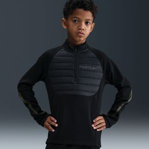 Paris Saint-Germain Academy Winter Warrior Nike Therma-FIT voetbaltrainingstop voor kids - Zwart