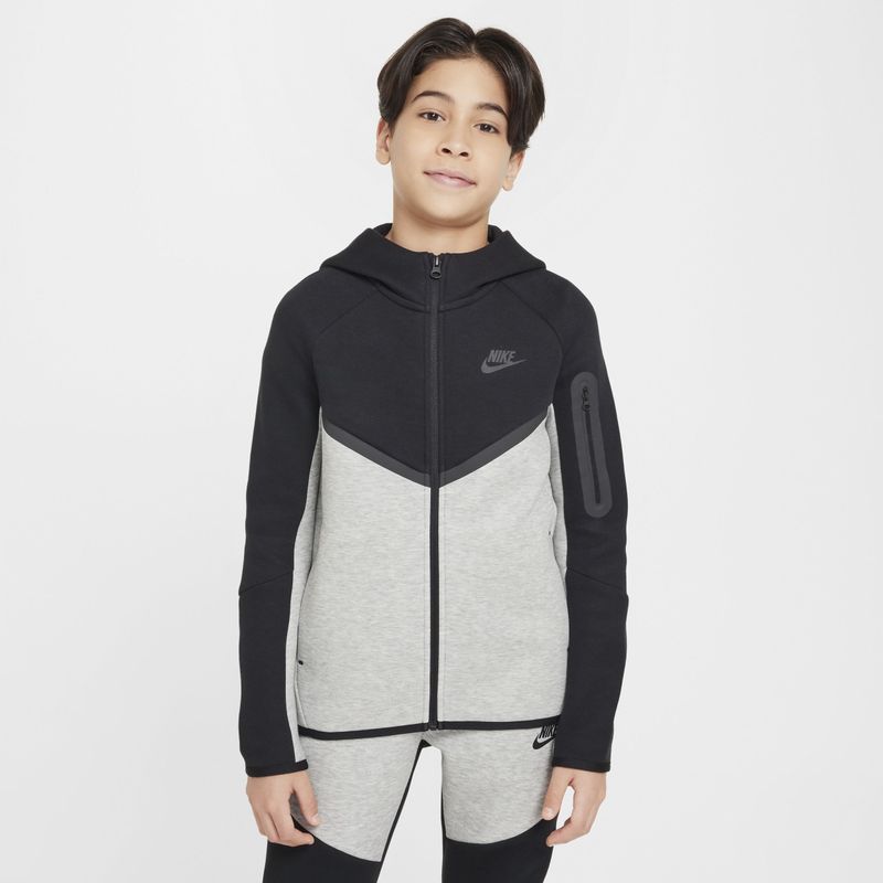 Nike - Tech Fleece Vest - Zwart Lichtgrijs Antraciet - 53% Katoen 47% Polyester