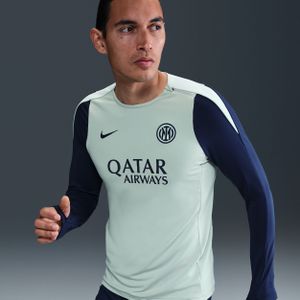 Inter Milan Strike Nike Dri-FIT knit voetbaltop met ronde hals voor dames - Grijs