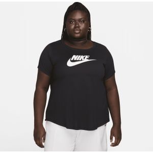 Nike Sportswear Essentials T-shirt met logo voor dames (Plus Size) - Zwart