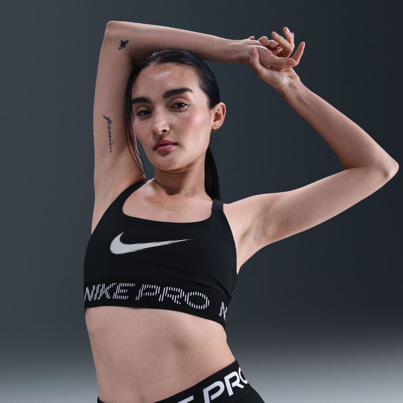 Nike Pro - Sport-bh - Zwart - Lichte Ondersteuning