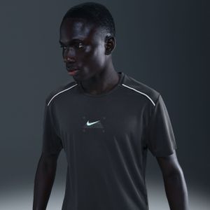 Nike - Miler - Hardlooptop - Blauw - Korte Mouwen