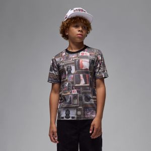Jordan Flight Essentials T-shirt met boxed logo 3.0 voor kids - Zwart
