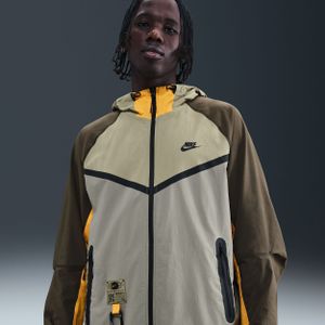 Nike Tech geweven Windrunner herenjack met rits over de hele lengte - Bruin