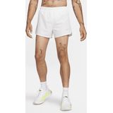 Nike Fast Dri-FIT hardloopshorts met binnenbroek voor heren (8 cm) - Wit