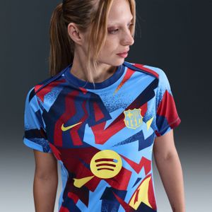 FC Barcelona Academy Pro Fourth Nike Dri-FIT warming-uptop voor dames - Blauw