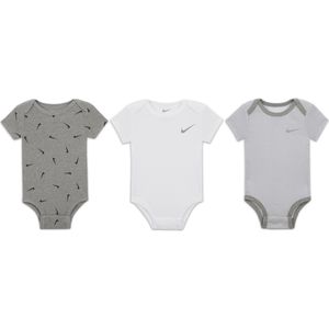 Nike Baby Essentials rompertjes voor baby's (0-9 maanden, 3 stuks) - Grijs