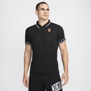 NikeCourt Heritage Tennispolo voor heren - Zwart