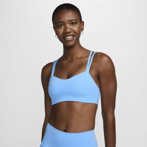 Nike Zenvy Strappy sport-bh met vulling en lichte ondersteuning - Blauw