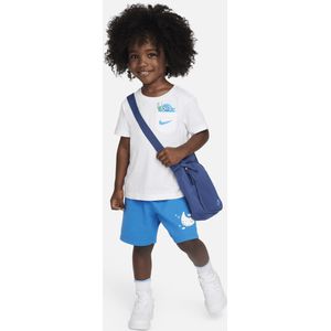 Nike Sportswear Coral Reef Tee and Shorts Set tweedelige peuterset - Blauw