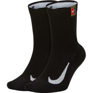 NikeCourt Multiplier Cushioned Crew tennissokken (2 paar) - Zwart