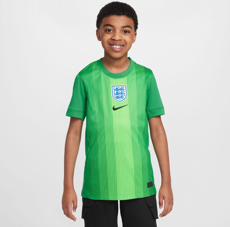 Nike - Engeland 2025/26 Stadium Goalkeeper - Voetbalshirt - Groen - Korte Mouwen