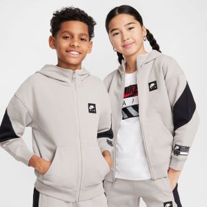 Nike Air fleecehoodie met rits voor kids - Grijs