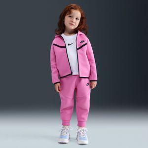 Nike tweedelige set van Tech Fleece met rits over de hele lengte voor peuters - Roze