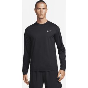 Nike - Dri-FIT UV Hyverse - Fitnesstop - Zwart - Lange Mouwen