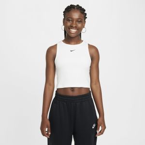 Nike Sportswear geribde tanktop voor meisjes - Wit