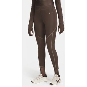 Nike Pro 7/8-legging met halfhoge taille en zakken voor dames - Bruin
