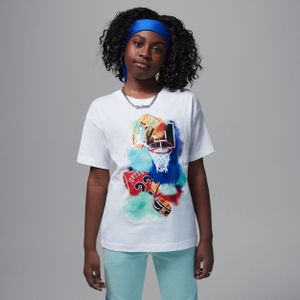 Jordan zwembadtop met Jumpman voor kids - Wit