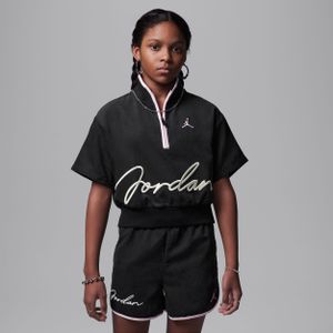 Jordan 'Hidden In Plain Sight' top met rits voor kleuters - Zwart