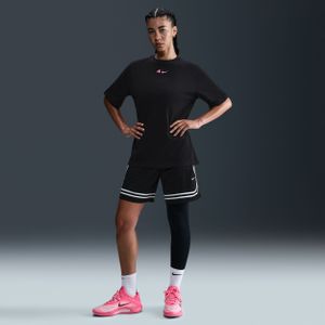 A'ja Wilson A'symmetric basketballegging met enkele pijp en halfhoge taille voor dames - Zwart