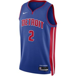 Detroit Pistons Icon Edition 2022/23 Nike Dri-FIT Swingman NBA-jersey voor heren - Blauw