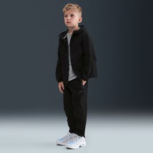 Nike Dri-FIT tweedelige Tech Woven set met rits voor kleuters - Zwart