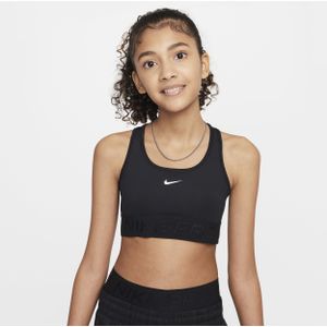 Nike Swoosh sport-bh voor meisjes - Zwart