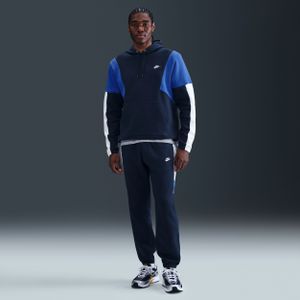 Nike - CLUB FLEECE - Joggingpak - Navy - Neonblauw - Wit