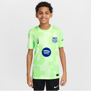 FC Barcelona 2024/25 Stadium Derde Nike Dri-FIT replicavoetbalshirt voor kids - Geel